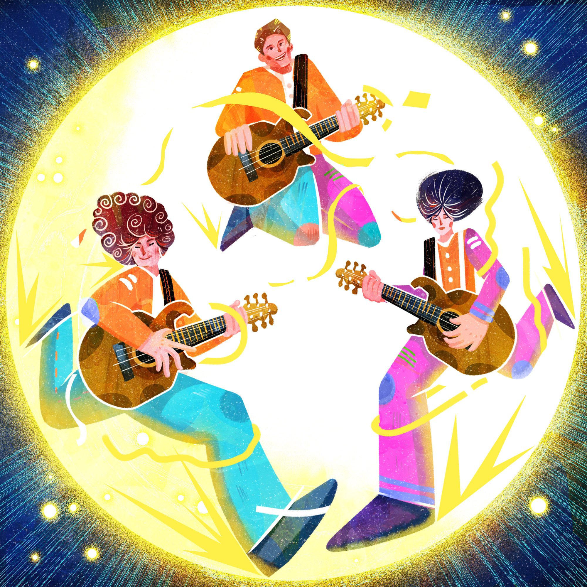 降落伞乐队专辑封面插画