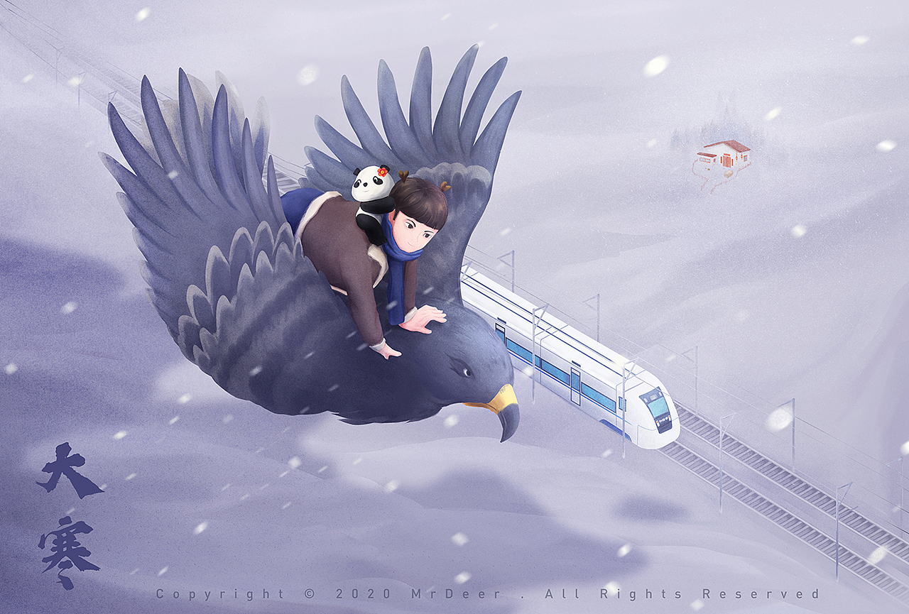 「二十四节气」插画-四时之美（图ZMjQzODc2NTY4） - 闪屏/壁纸 - 站酷设计师麋鹿画画不迷路原创素材 - 站酷ZCOOL