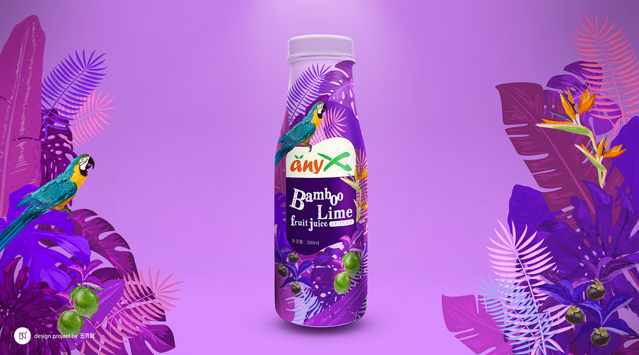 anyx × 五颗蛋 | 山竹汁饮料包装设计|平面|包装|五颗蛋杂创铺
