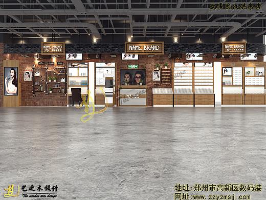 聚名品眼镜，艺之木设计，展柜柜台设计