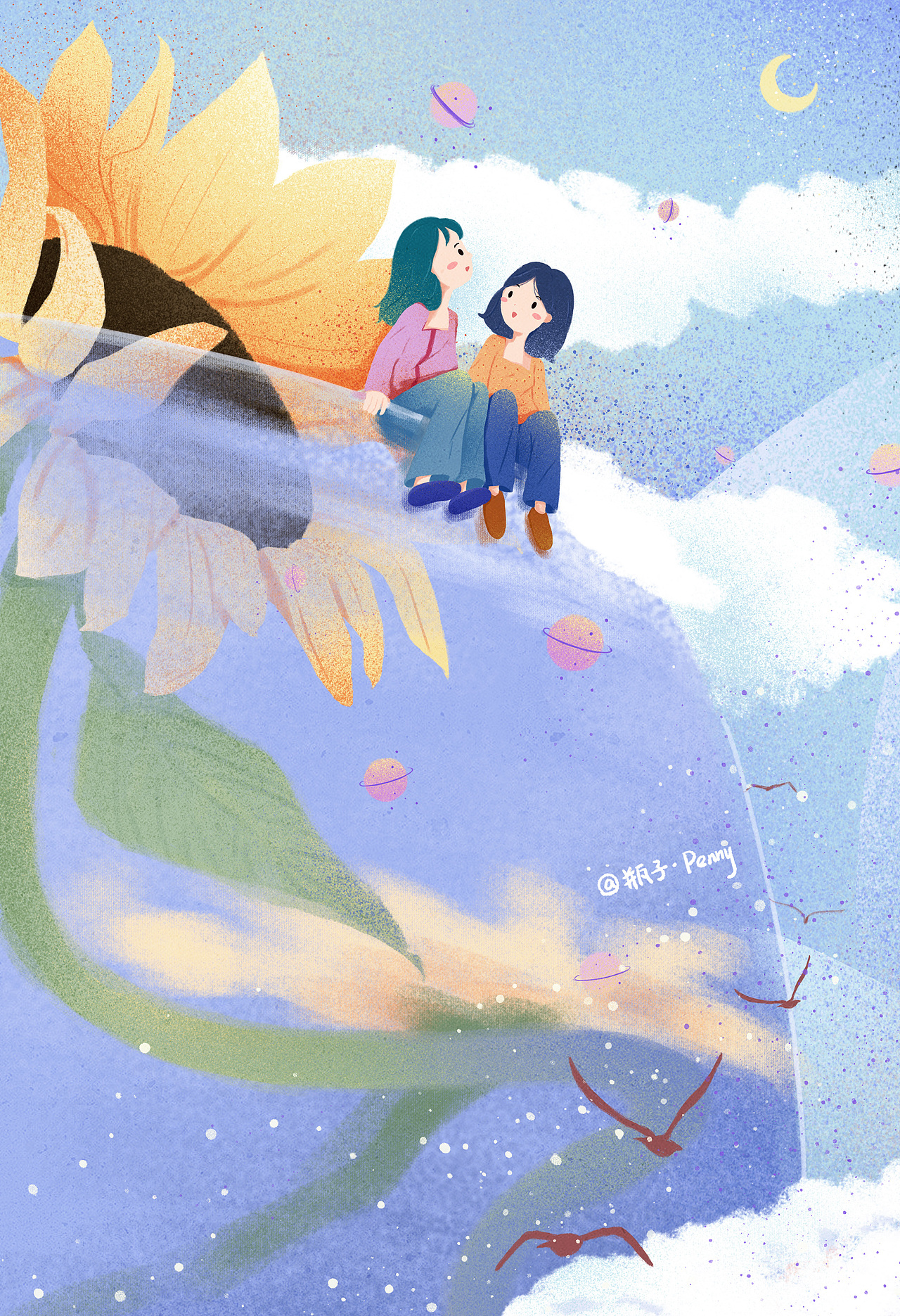我们彼此心存浪漫宇宙，也珍惜人间日常——致闺蜜（图ZMjQ2MDU5MjUy） - 创作习作 - 站酷设计师瓶子Penny原创素材 - 站酷ZCOOL