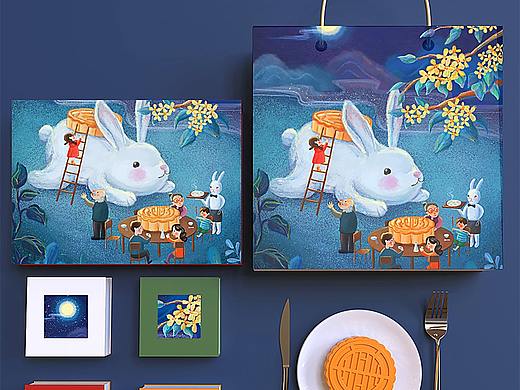 中秋节插画/原创（个人主页-ZNTUwMTM0NzY=） - 商业插画 - 站酷设计师ZHOU_ZHIZHI原创素材 - 站酷ZCOOL