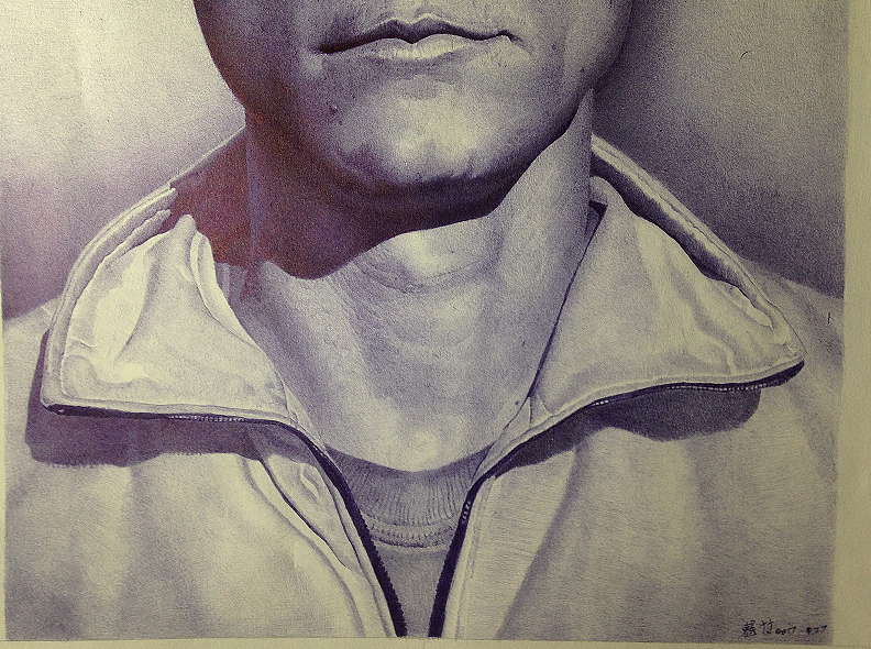 《聪闻》之肖像       圆珠笔画