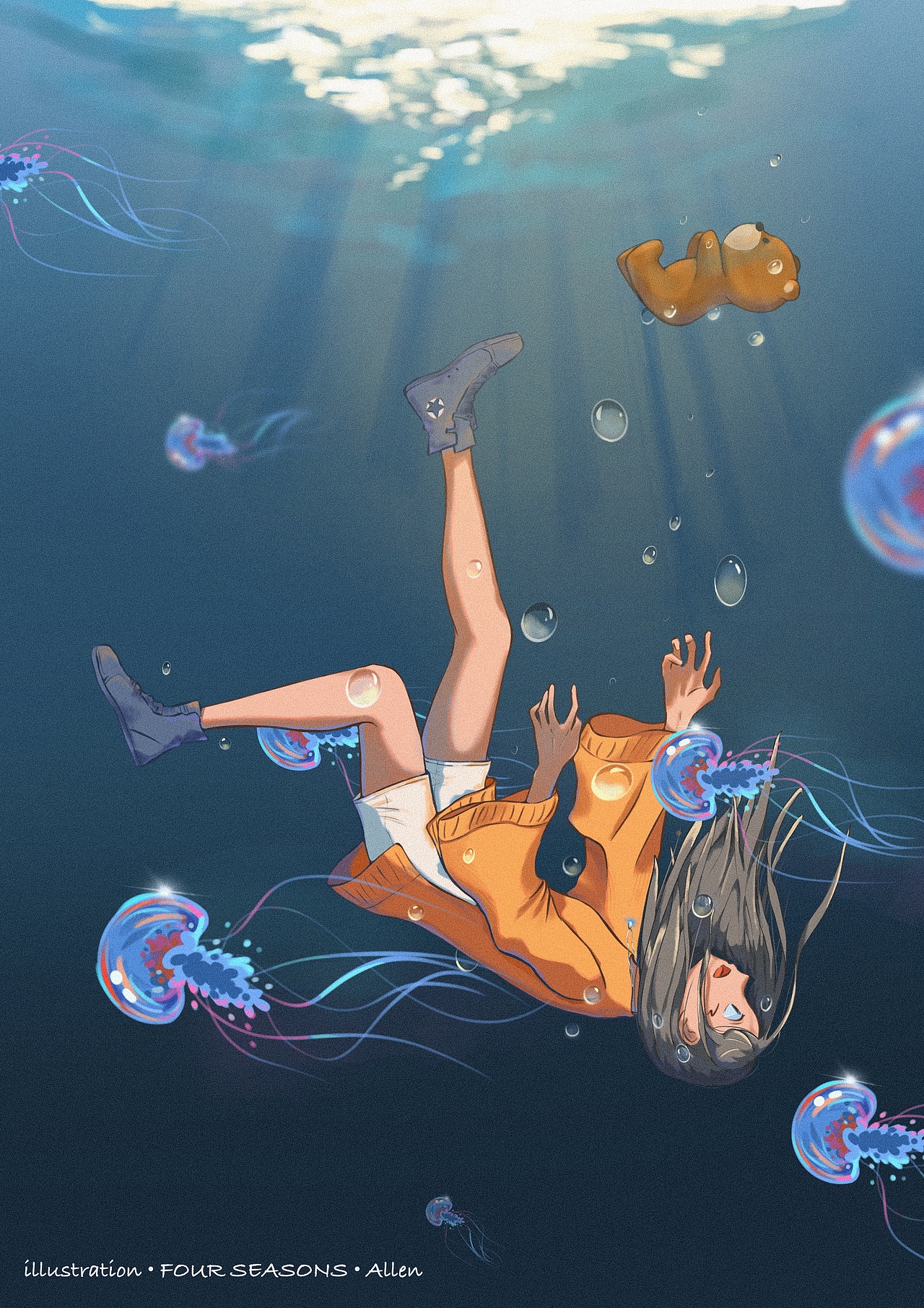 水母 水母（图ZMjU1NTgzMzYw） - 创作习作 - 站酷设计师菠萝便当战士原创素材 - 站酷ZCOOL