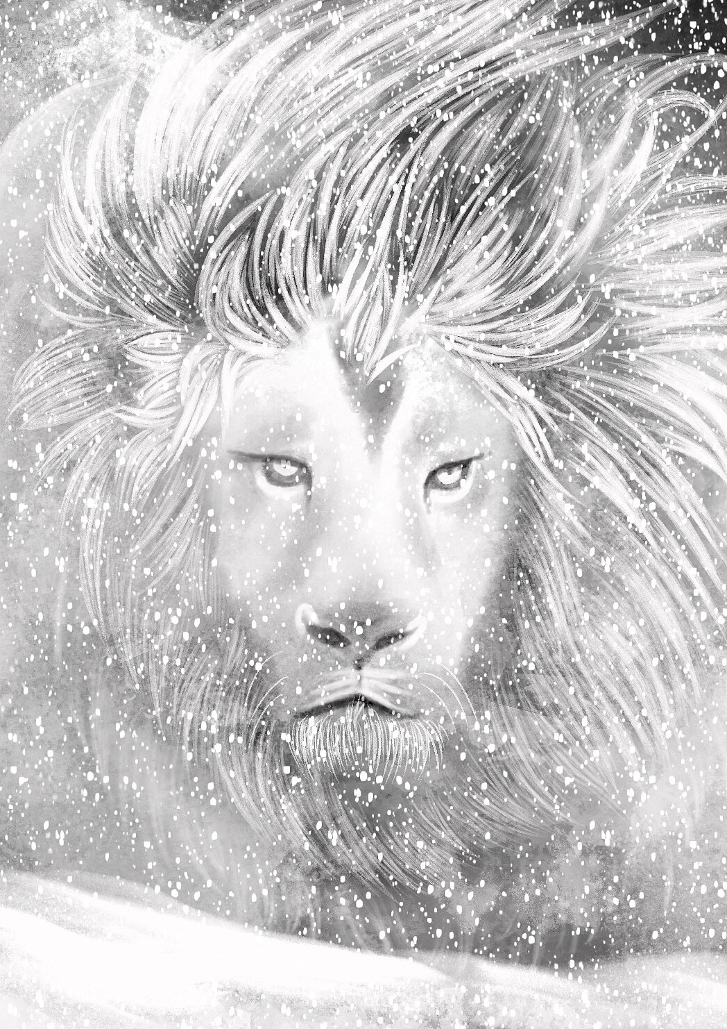 原创作品《雪狮》