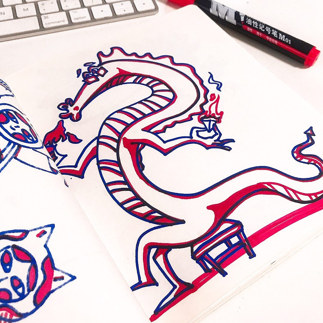 《自古红蓝出CP》手绘插画系列