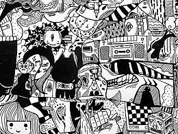 150X150cm油画布 手绘练习