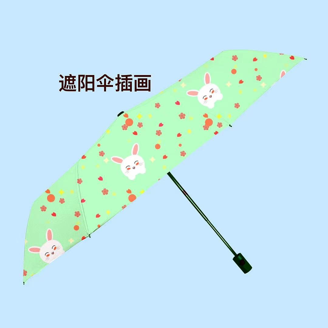 原创印花图案 小了白了兔 插画包装设计样机图