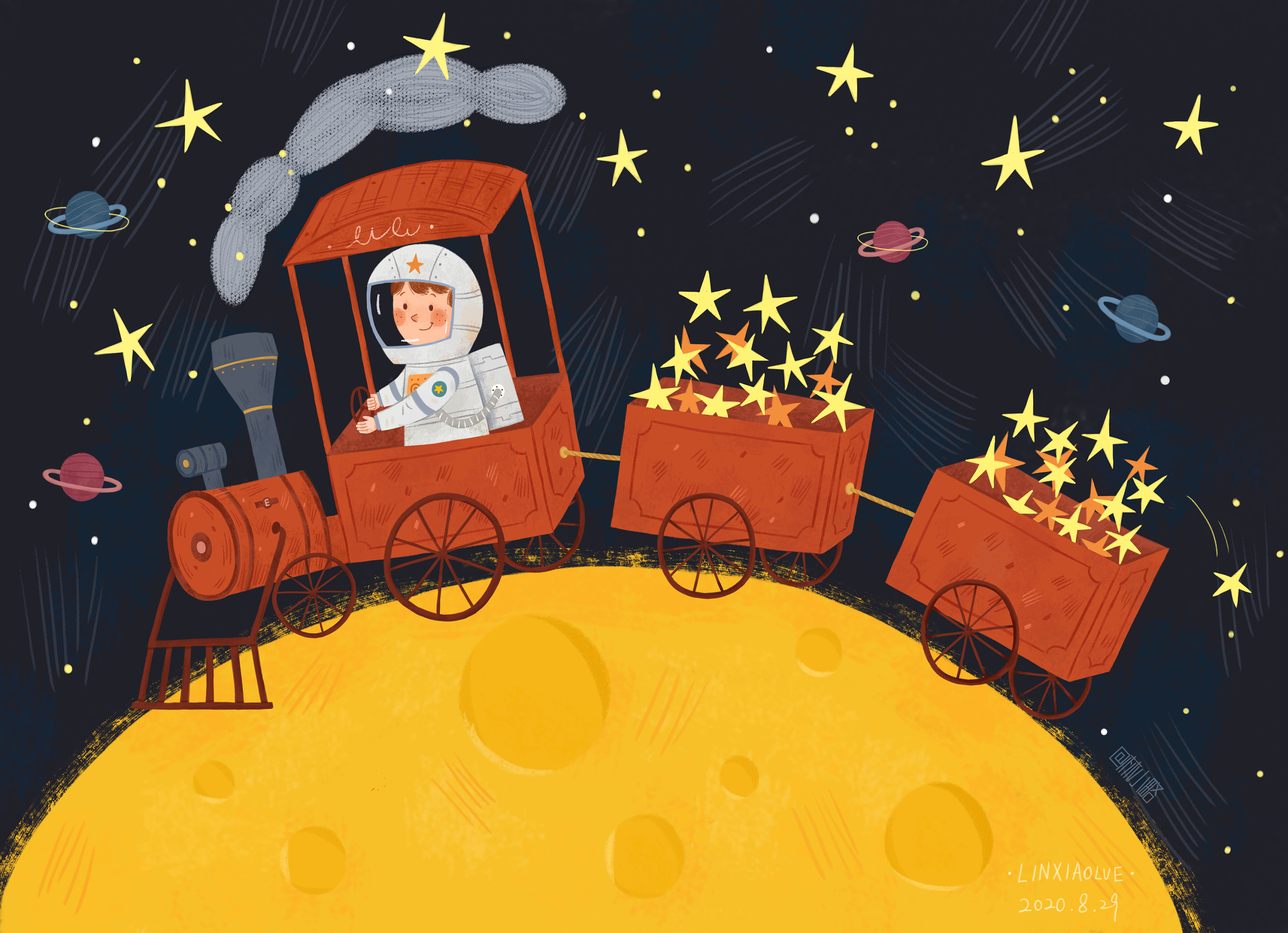 星光|插画|儿童插画|林小略_原创作品-站酷(zcool)