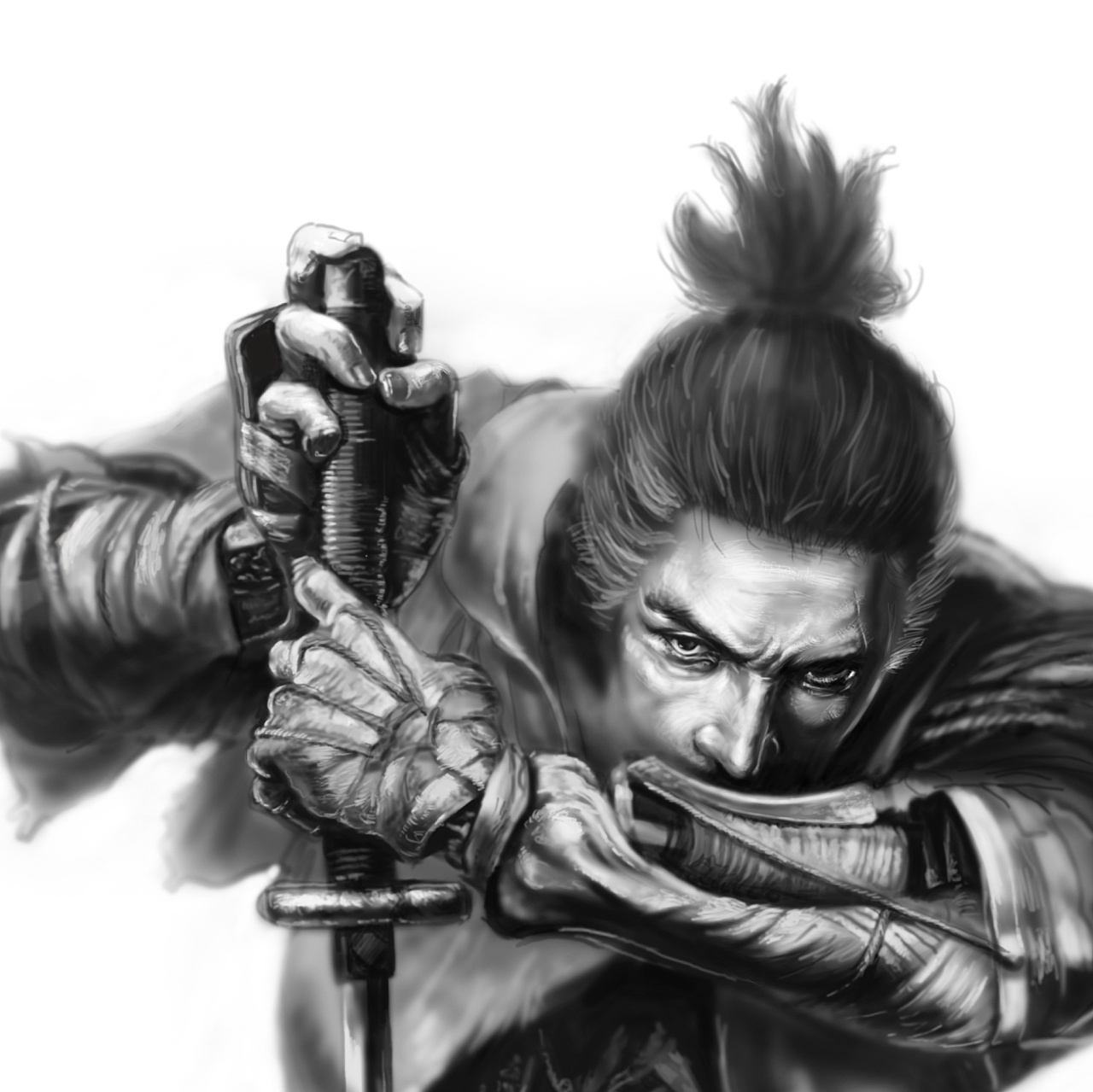 sekiro | 只狼|插画|创作习作|ibm5100 - 临摹作品 - 站酷 (zcool)
