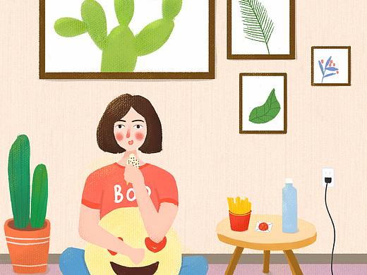 《悠閑下午茶》（個(gè)人主頁(yè)-ZMjkxMDQ4MDg=） - 商業(yè)插畫 - 站酷設(shè)計(jì)師柯豬寶原創(chuàng)素材 - 站酷ZCOOL