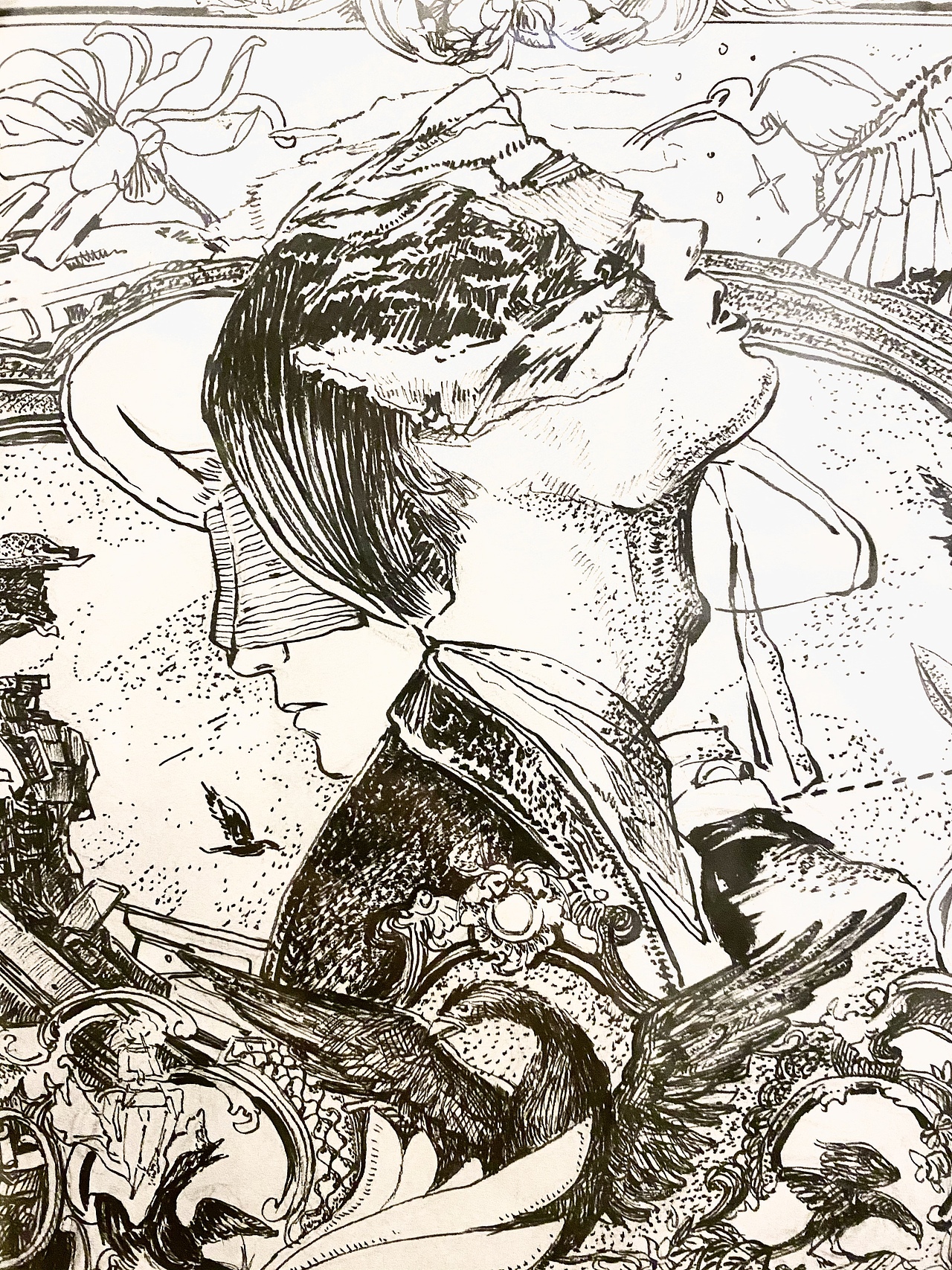 《异想》4k手绘装饰画|视觉传达设计专业平面构成作业_蟹仔chris-站酷