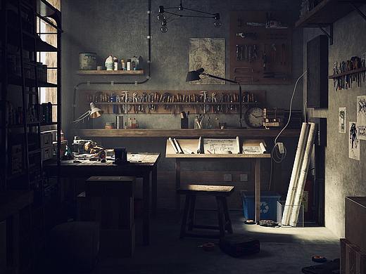 13-工匠工作室·老羅同款臨摹修改（個(gè)人主頁-ZNTEzODQwMDA=） - 場(chǎng)景 - 站酷設(shè)計(jì)師XXIN_CG原創(chuàng)素材 - 站酷ZCOOL