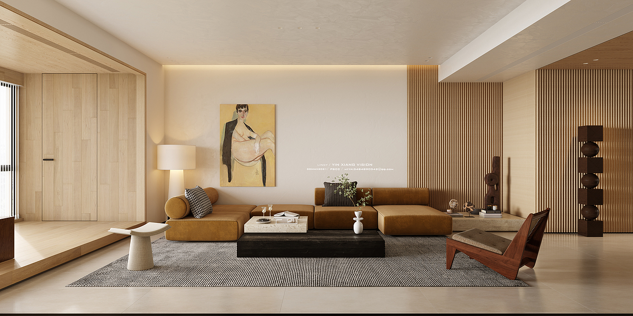 两套暖色系现代风格表现