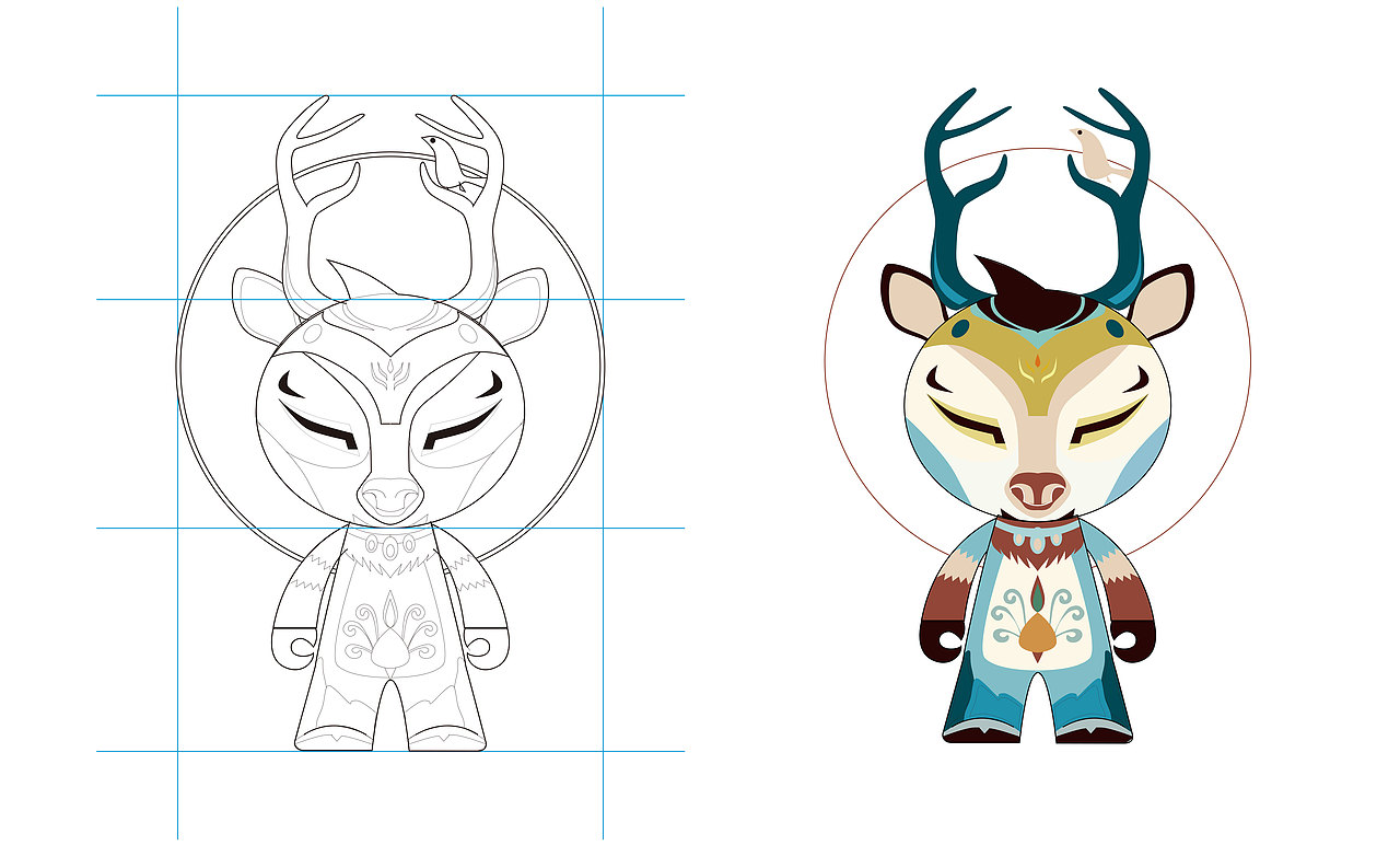 九色神鹿（图ZMTY5OTQ1ODA=） - 图案 - 站酷设计师fchengfcheng原创素材 - 站酷ZCOOL