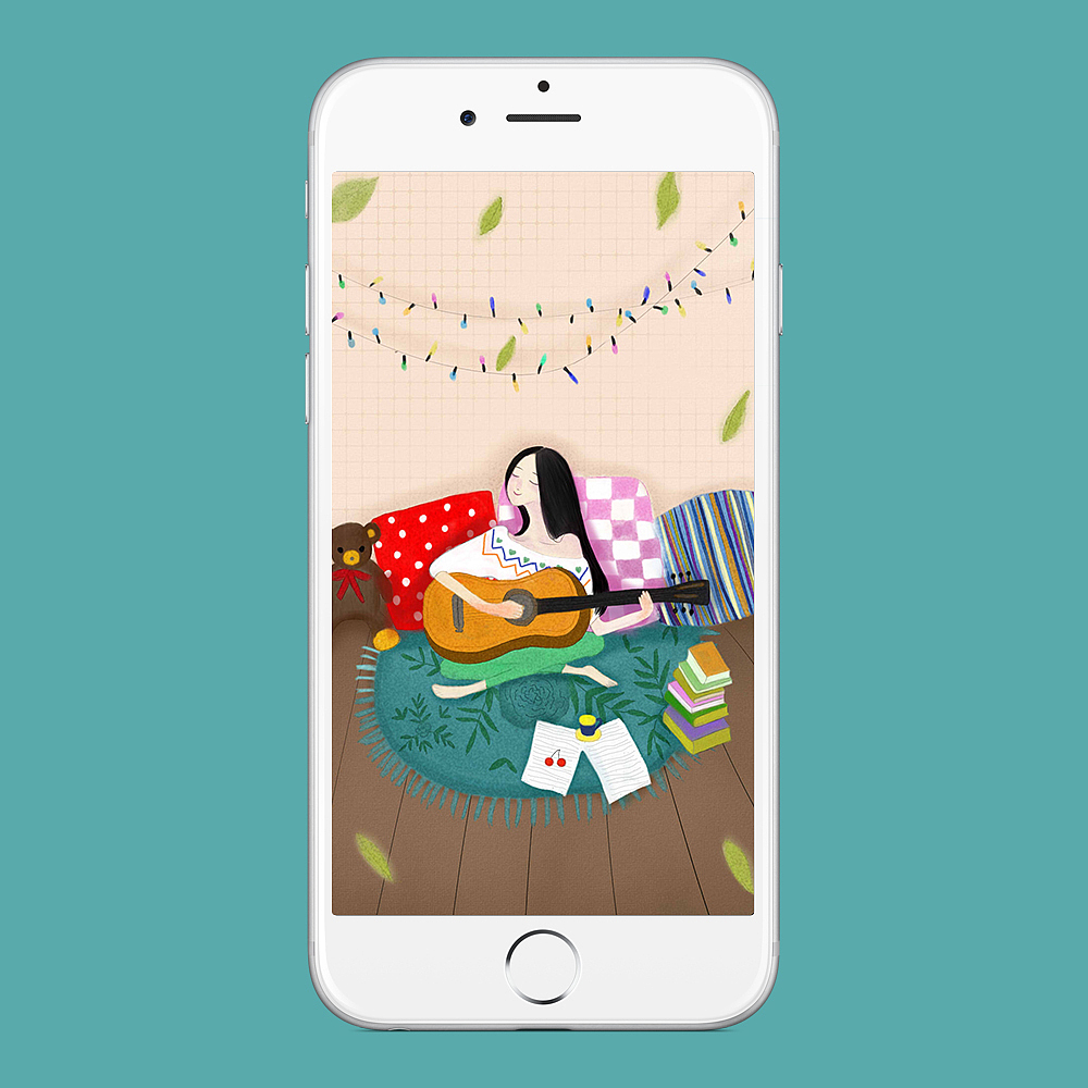 吉他女孩儿（图ZMTI4NTc4OTg0） - 创作习作 - 站酷设计师陌秋漓原创素材 - 站酷ZCOOL