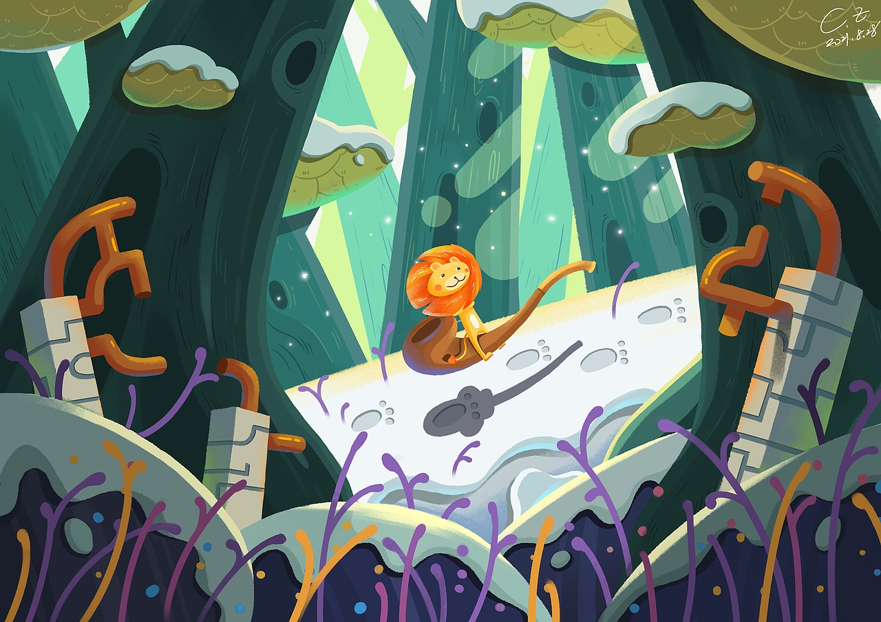 小狮子米年系列（图ZMjc1MDQ5OTgw） - 儿童插画 - 站酷设计师小村村炒鸡萌原创素材 - 站酷ZCOOL