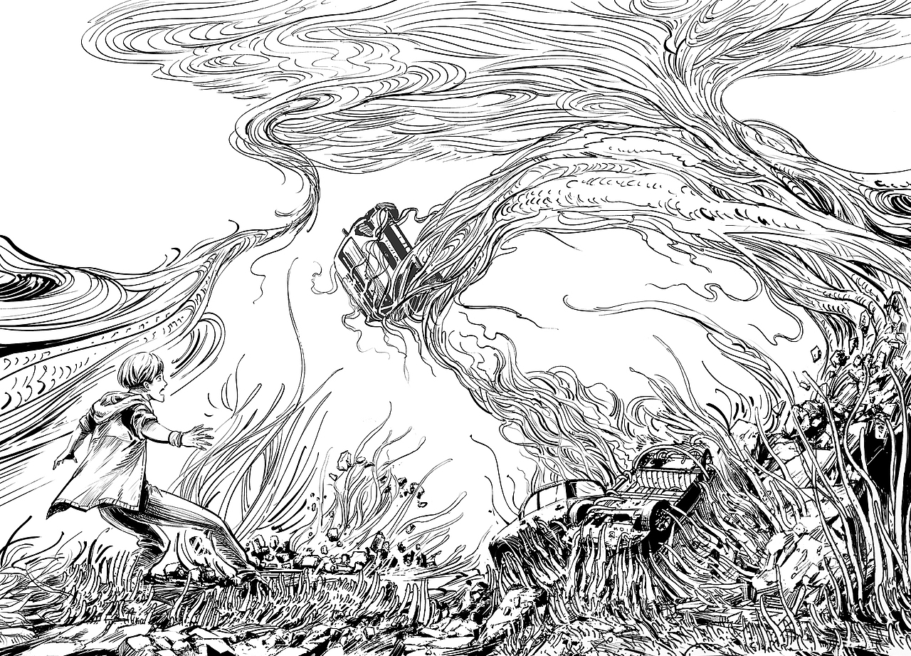 时光球原创少儿科幻小说图书--《千形之塔》插画
