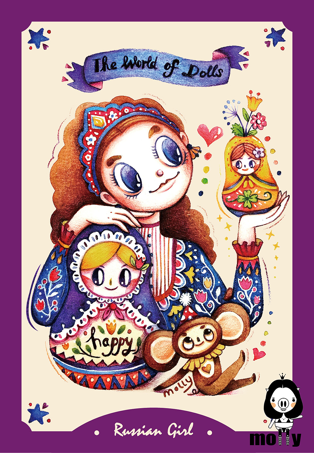 HAPPY GIRLS（图ZMjI0OTQ5NTky） - 儿童插画 - 站酷设计师molly311原创素材 - 站酷ZCOOL