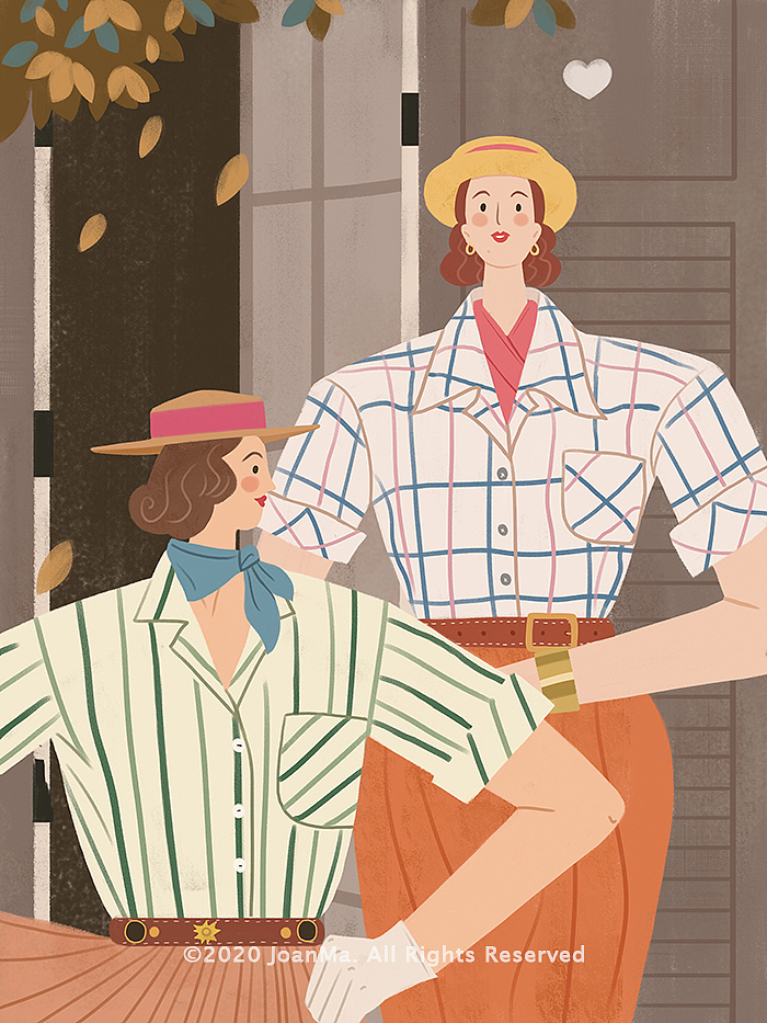 Vintage Fashion-复古时尚系列插画（图ZMjM0Mjk1MTI4） - 艺术插画 - 站酷设计师JoanMa插画原创素材 - 站酷ZCOOL