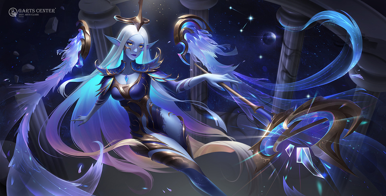 英雄联盟中众星之子索拉卡的黎明使者皮肤