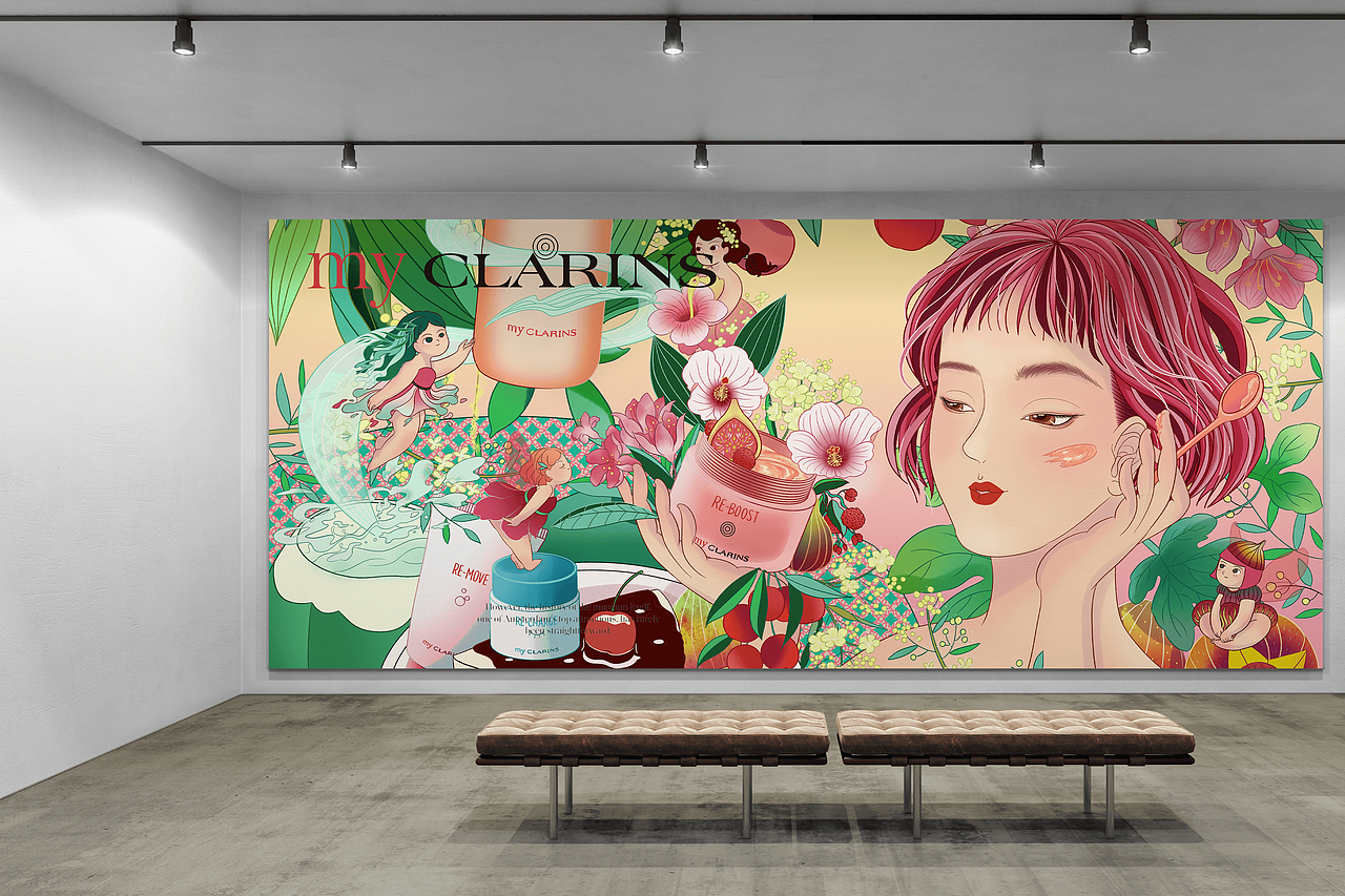 #my CLARINS寻找天然好食肌# 肌食花园下午茶（图ZMjk1ODcxMzM2） - 海报 - 站酷设计师鹿星河原创素材 - 站酷ZCOOL