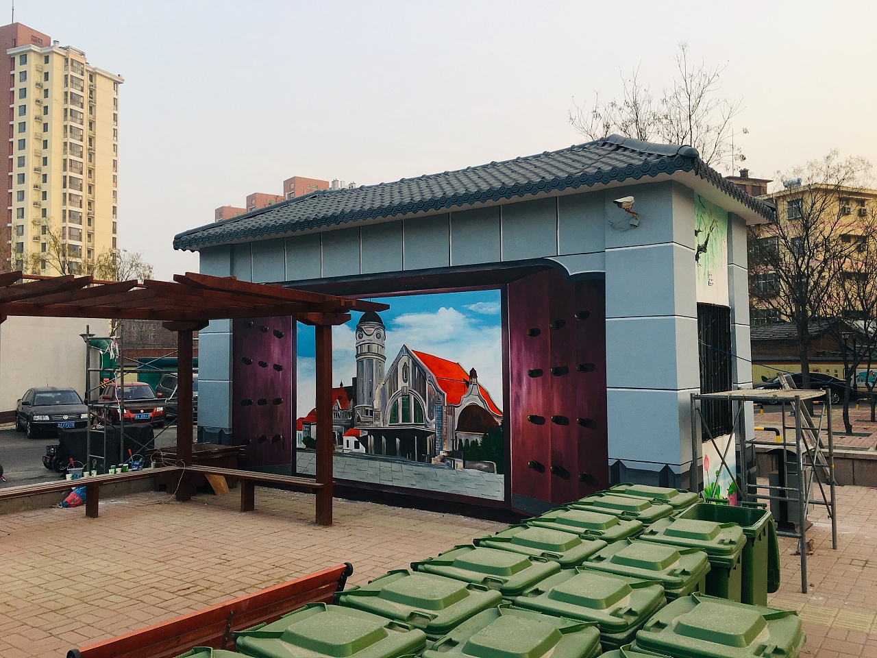 济南老火车站墙绘