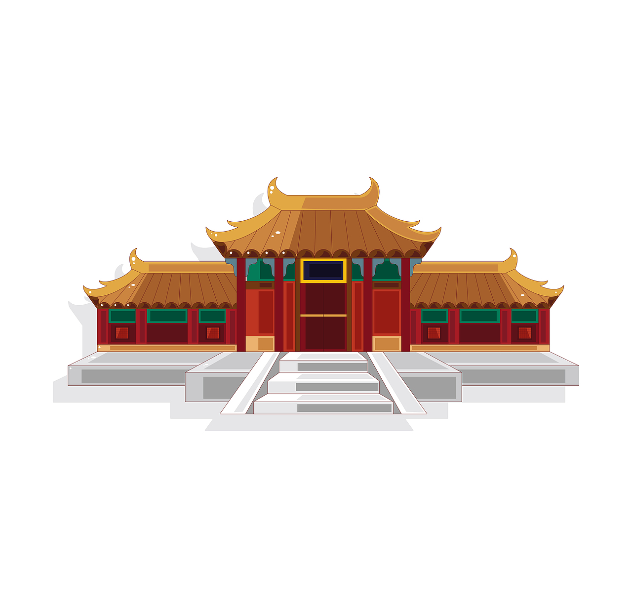 每日一练城堡宫殿矢量图原文件