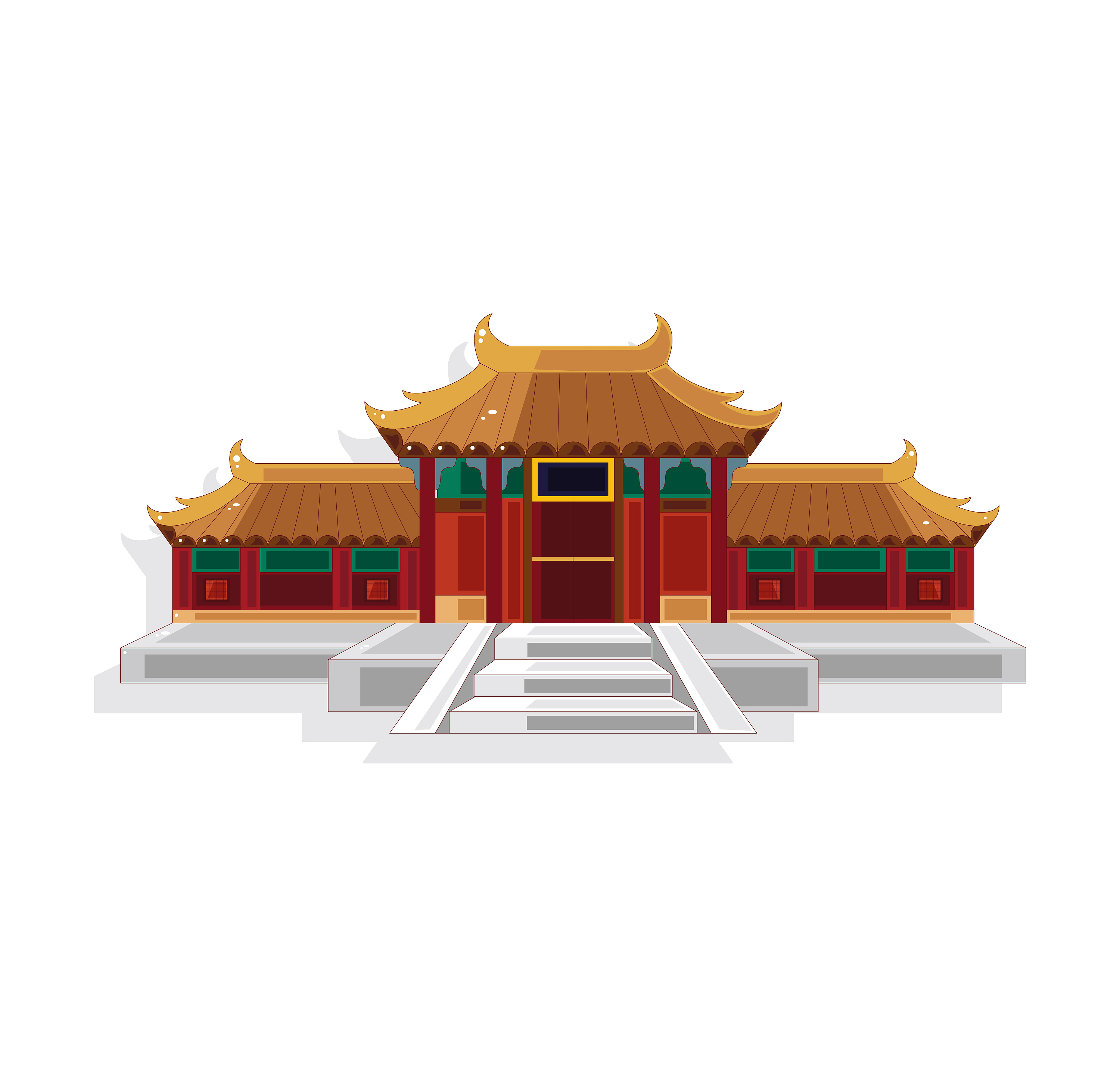 每日一练~城堡宫殿矢量图(原文件)