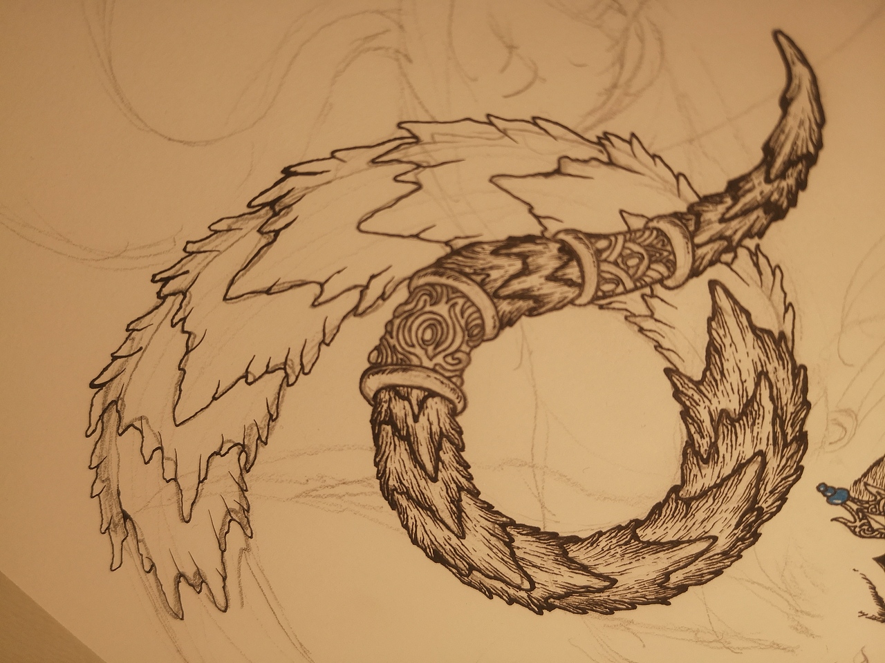 2020.02.07毣柞山海-山海经-南山经-基山-猼訑-竖版图