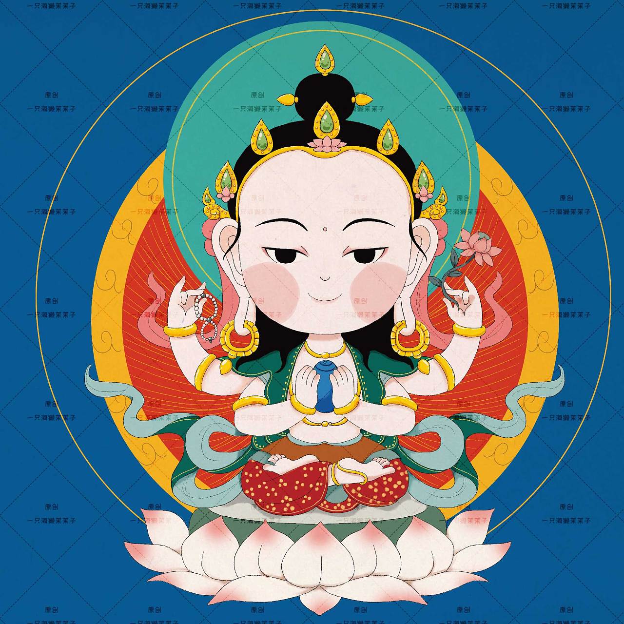 唐卡|插画|商业插画|哐当小狗狗 - 原创作品 - 站酷 (zcool)