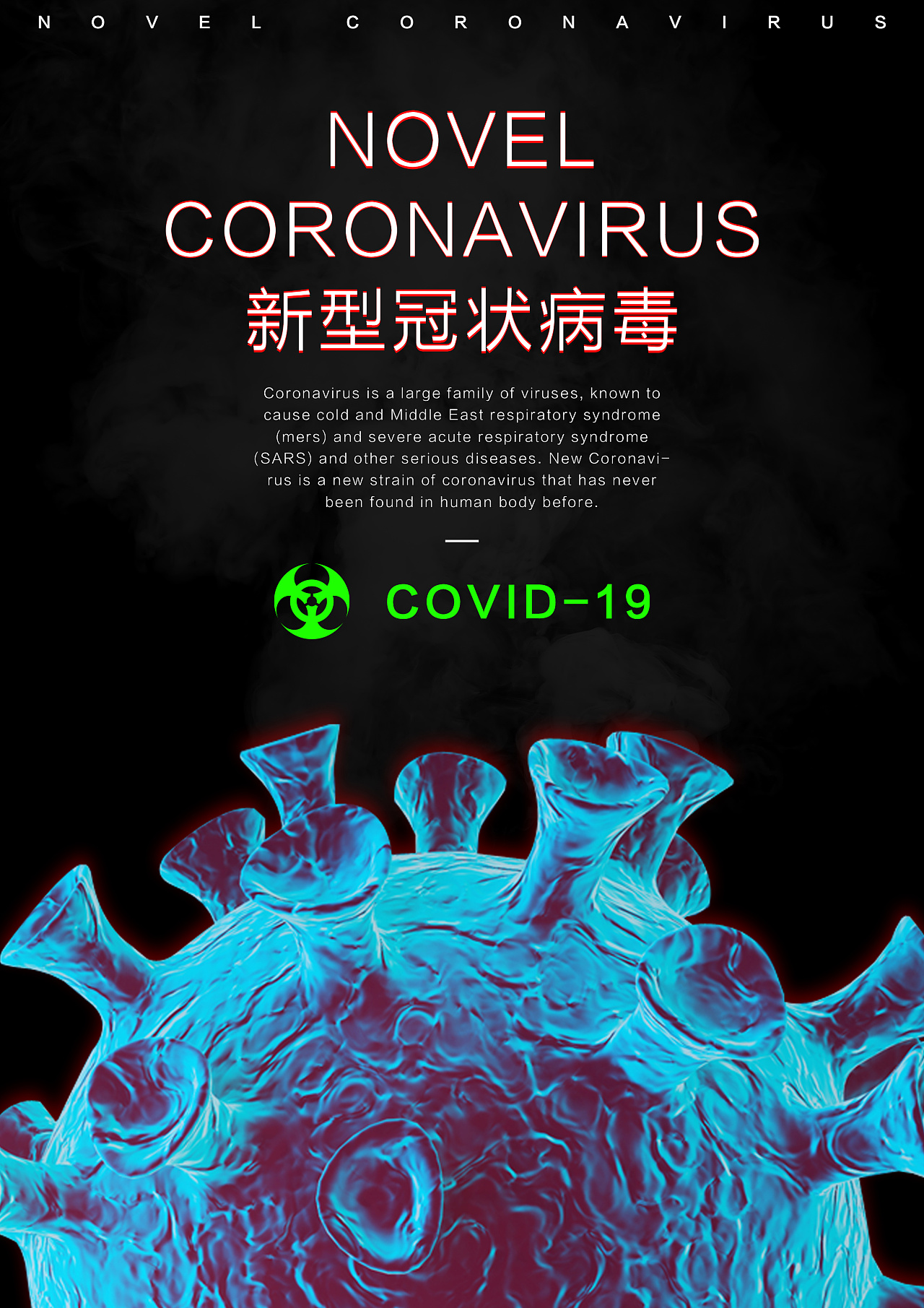 新冠病毒海报设计图片