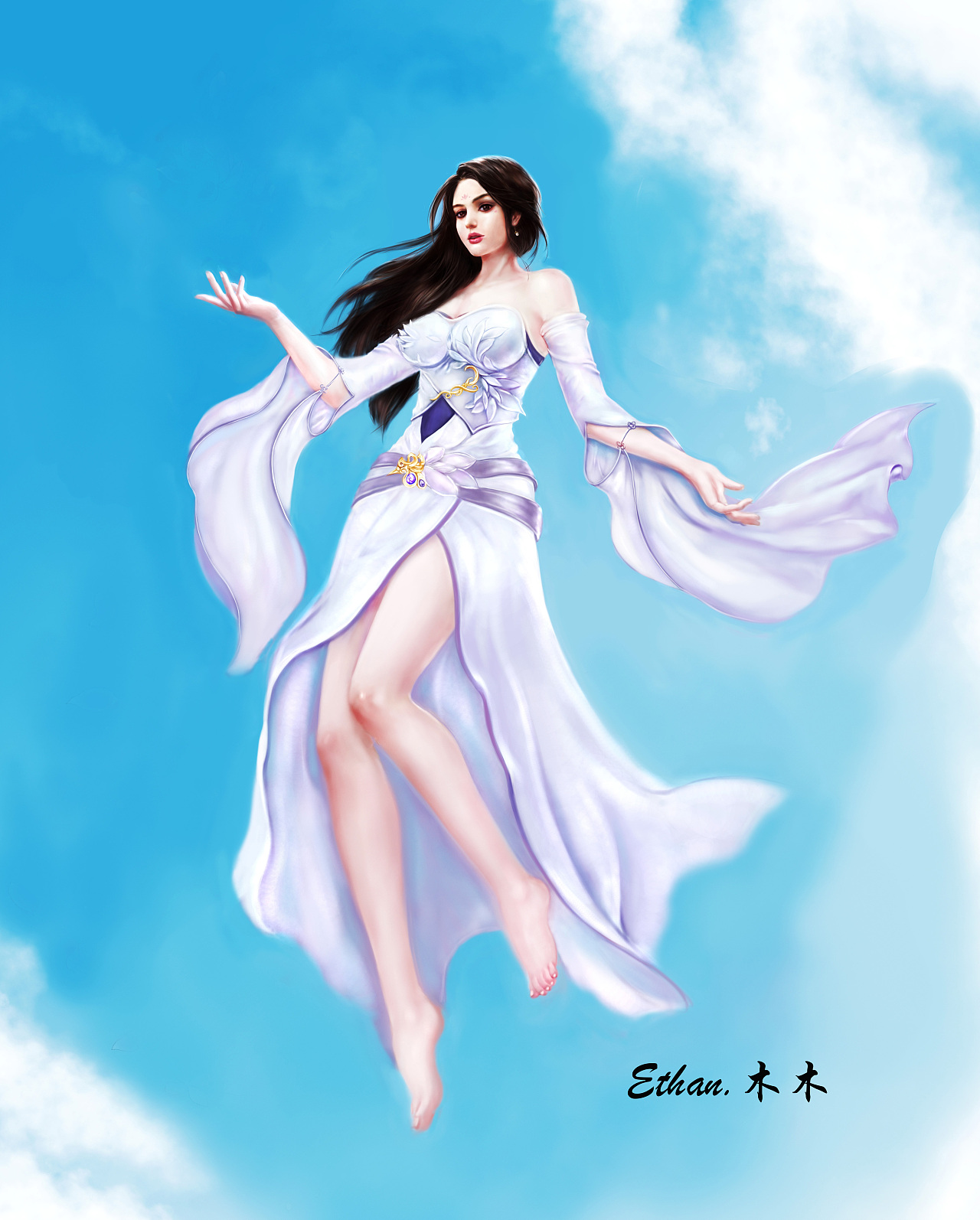 中国风女性人物设计,学习期间练习作品