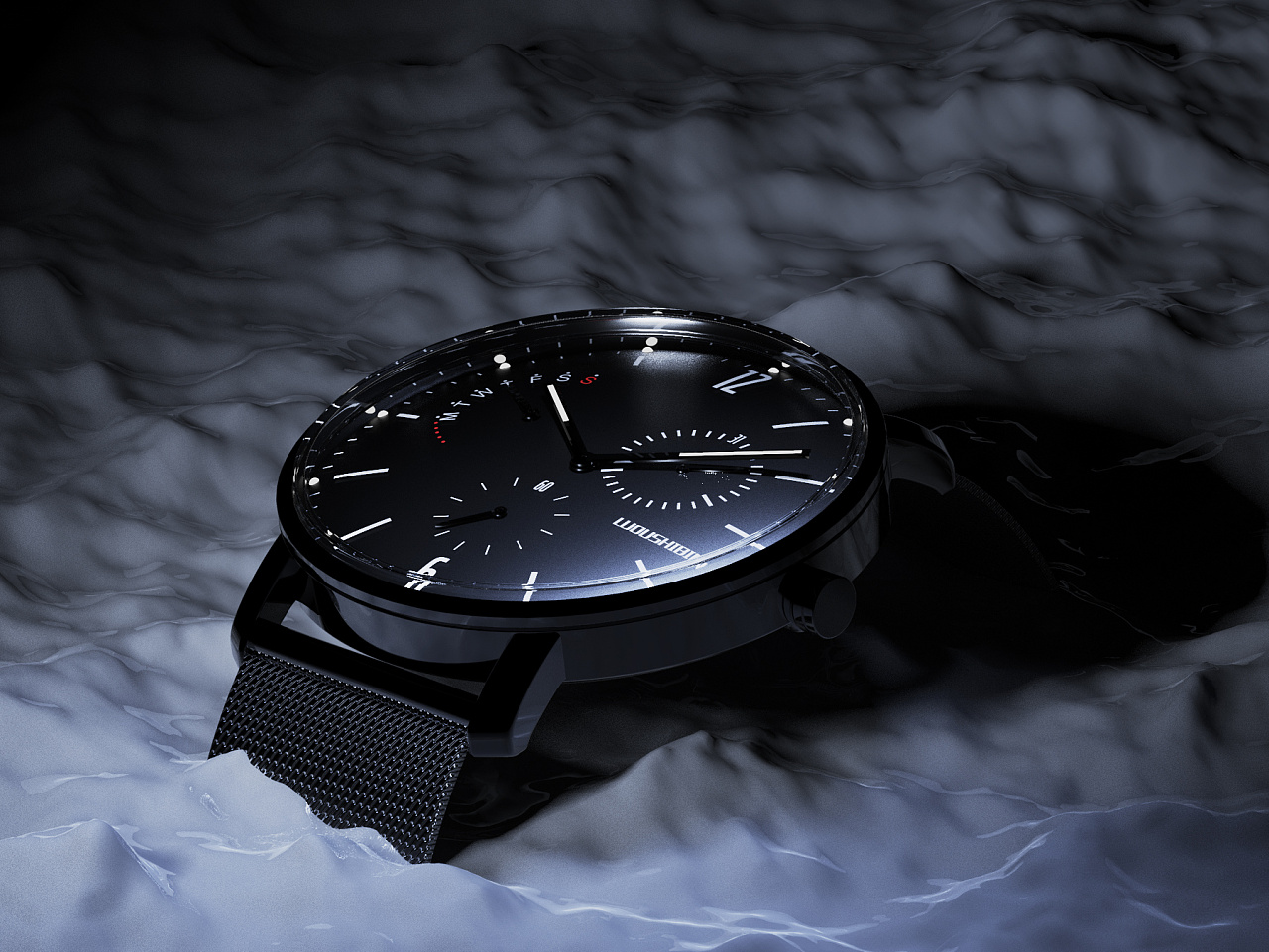 初试keyshot8手表渲染  keyshot8做这个,效果感觉提升很大,但同时渲染