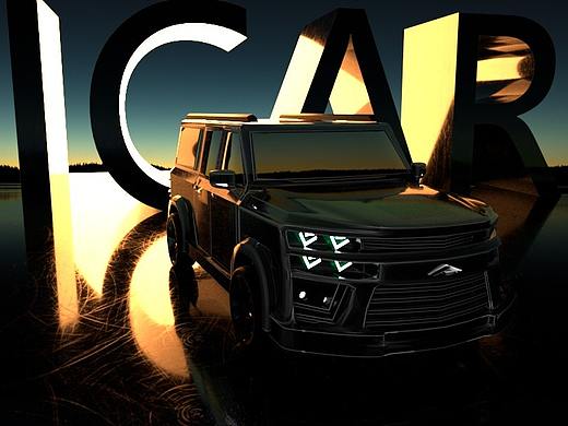 奇瑞ICAR 永远的科技外观IP高达眼神-越野车概念设计