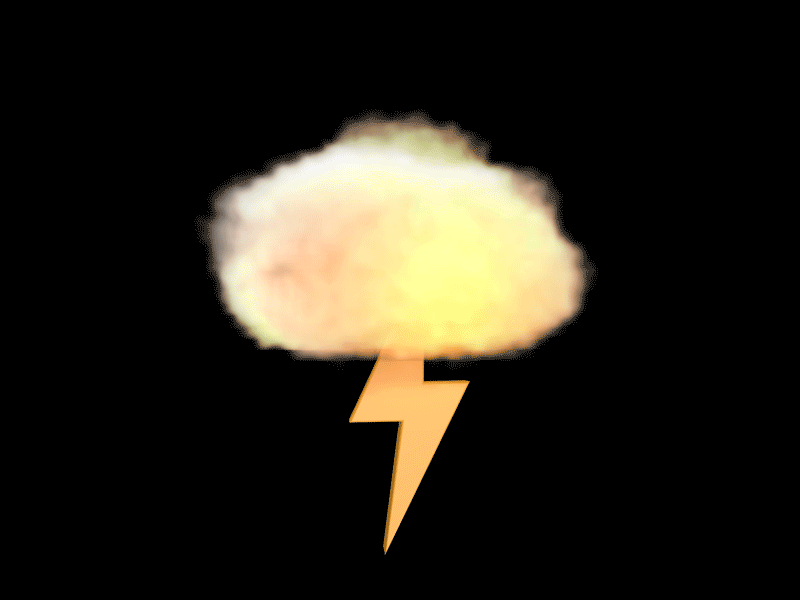c4d ae闪电天气图标练习