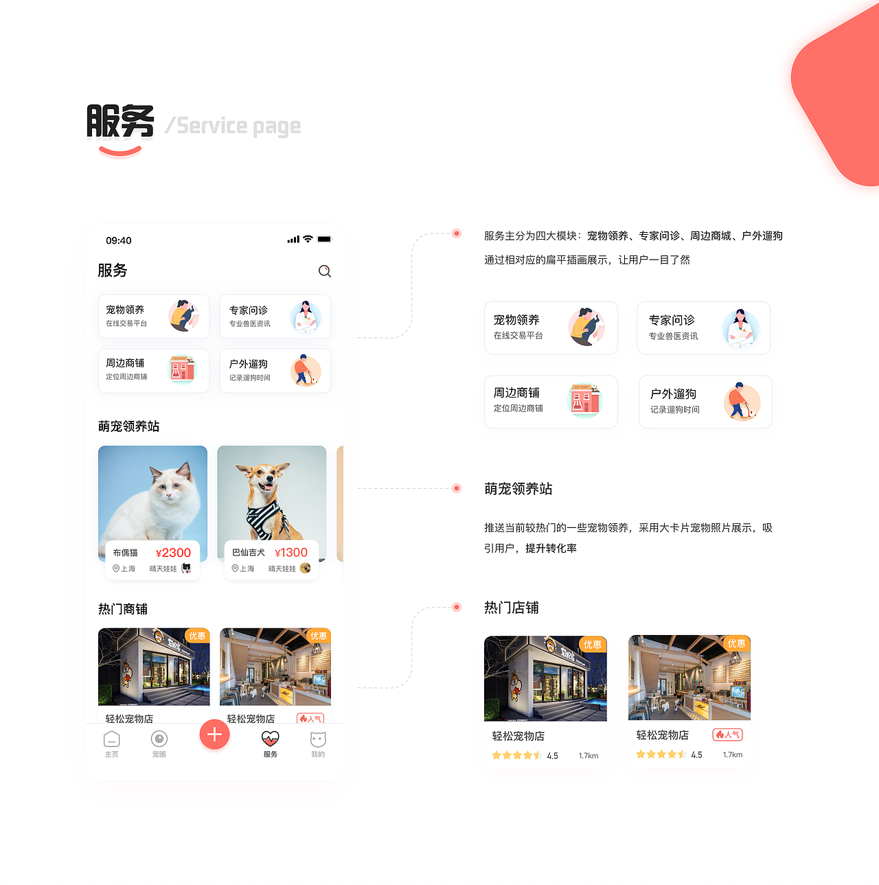 宠它 宠物app（图ZMTgyNjMzODky） - APP界面 - 站酷设计师Carol丶W原创素材 - 站酷ZCOOL