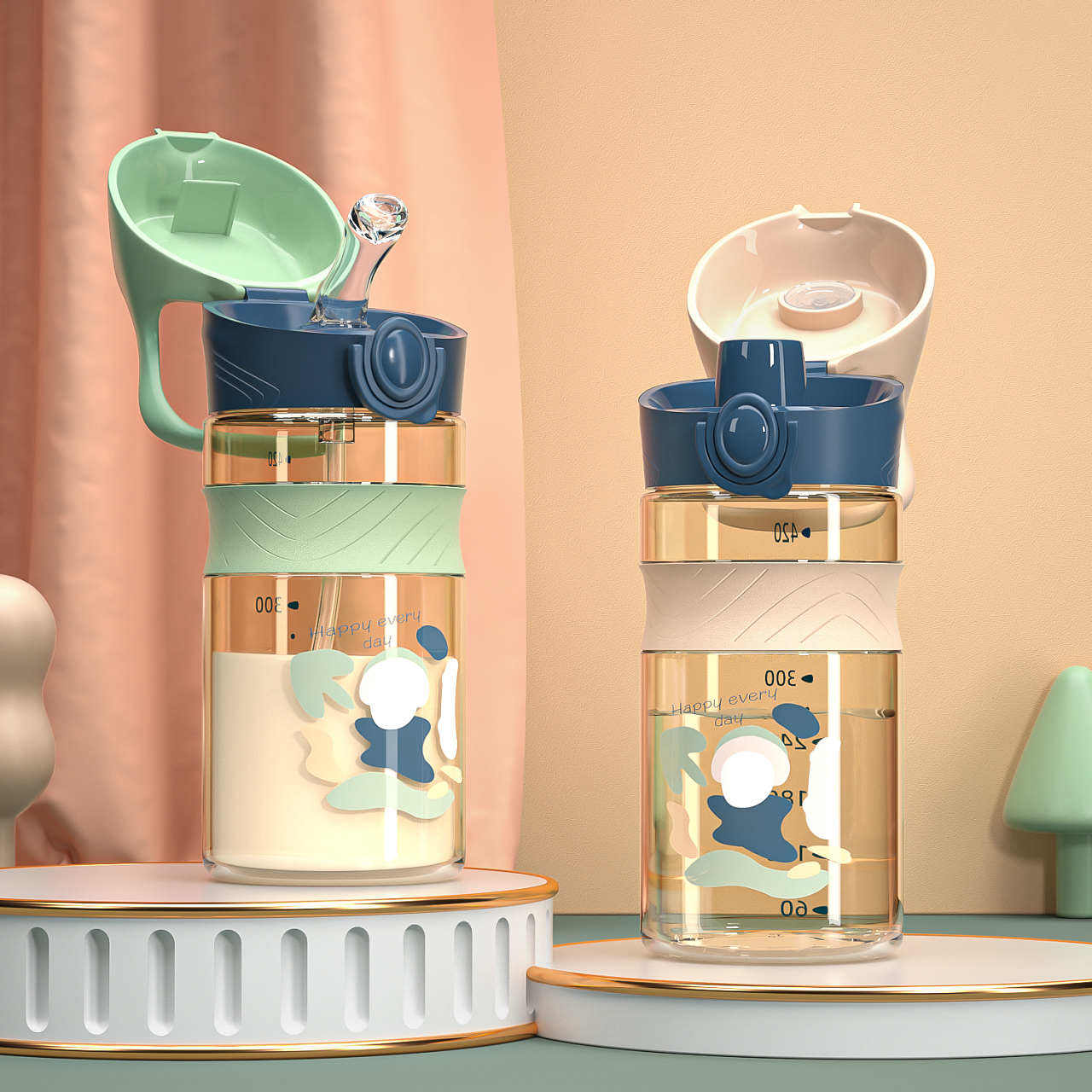 大童夏日水杯主图渲染设计