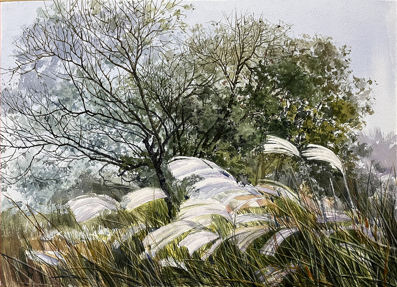 水彩风景——冬日的风声(又是无私奉献的高清步骤)