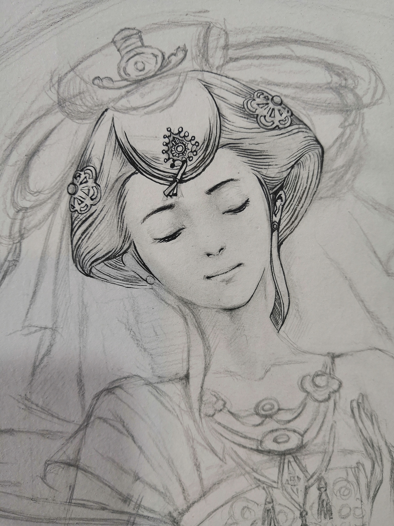 嫦娥马克笔彩铅