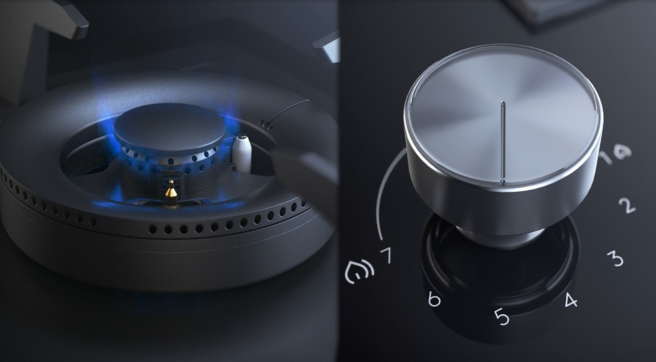 COLMO燃气灶  三维产品创意动画