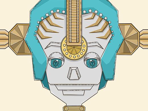 整个小机器人头