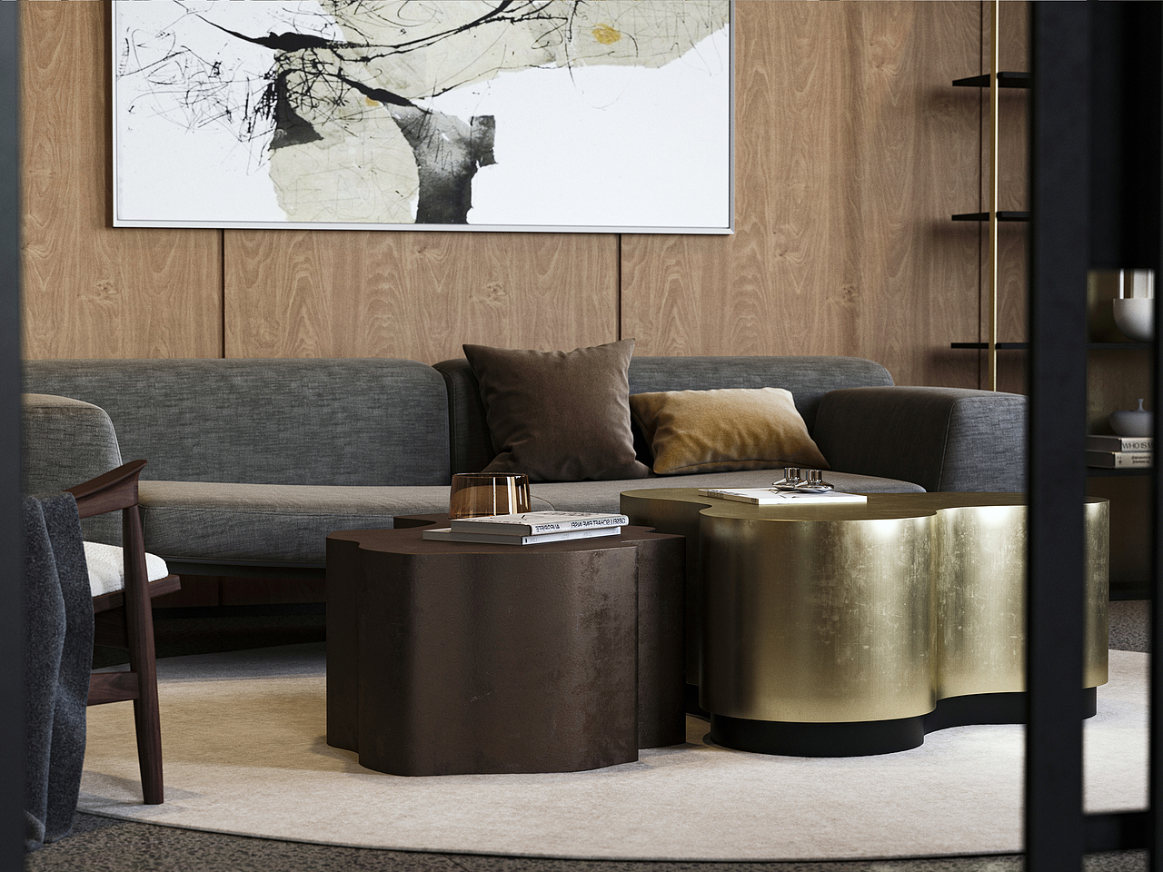 书房休息区 | 渲染