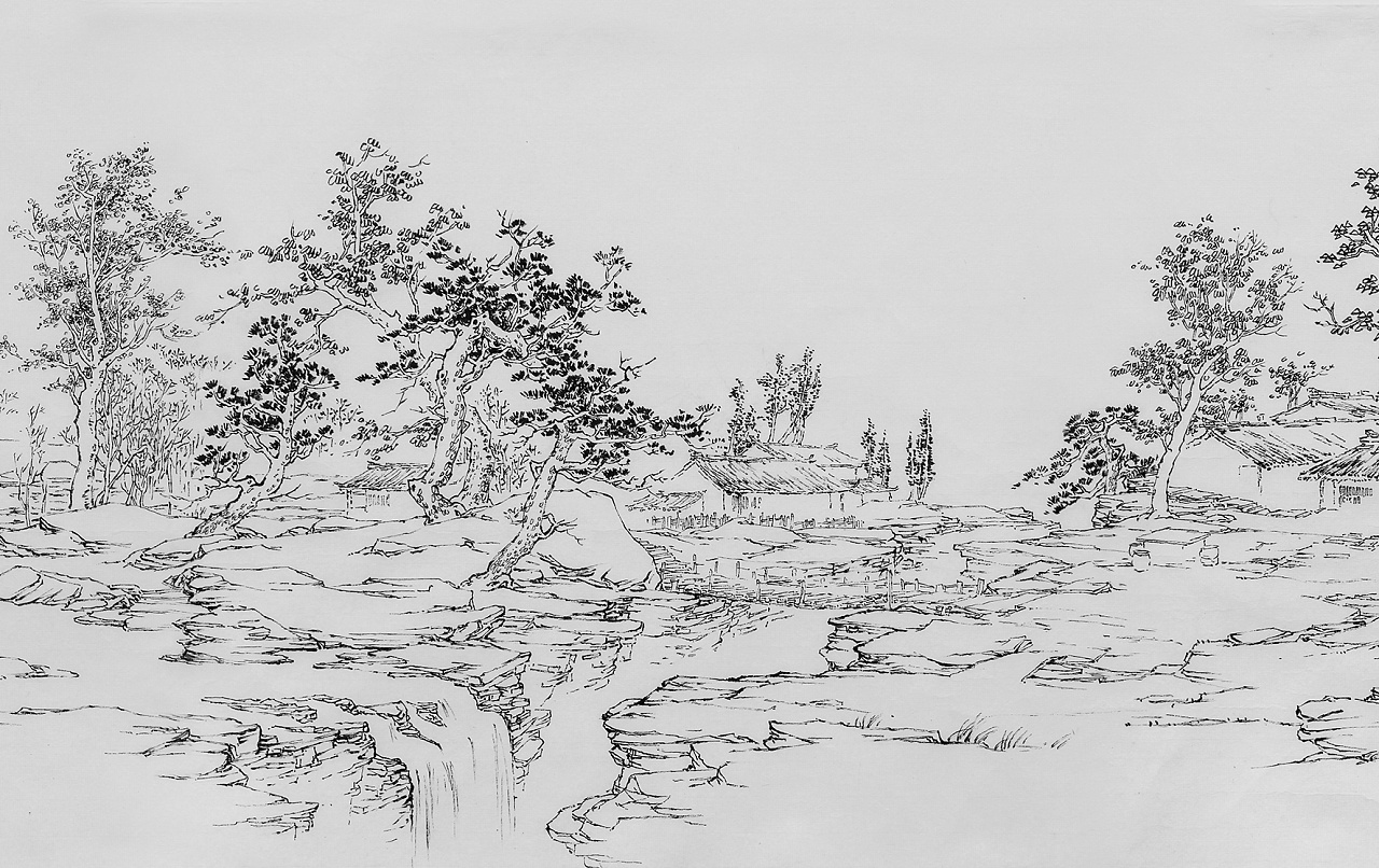 速写 长卷 局部图