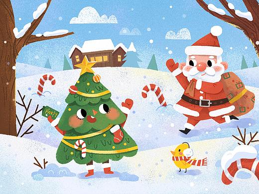 儿童插画 圣诞节