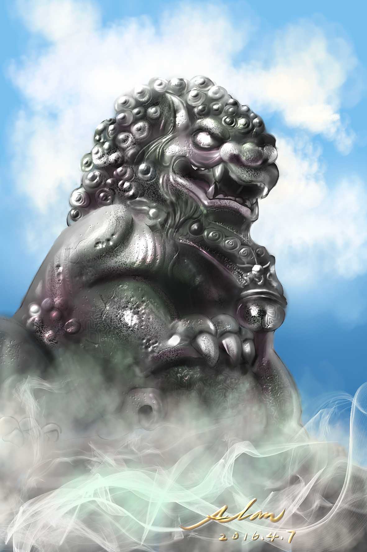 青铜狮子|插画|商业插画|aalamx63 - 原创作品 - 站酷 (zcool)