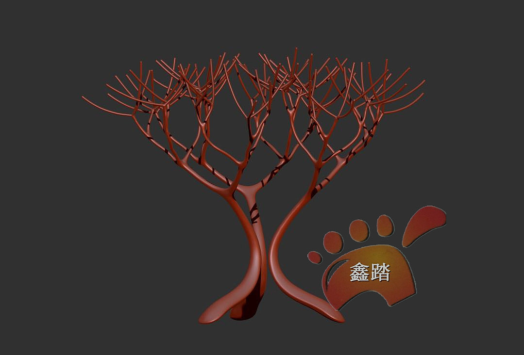 商业广场大型不锈钢七彩树枝雕塑完美无瑕