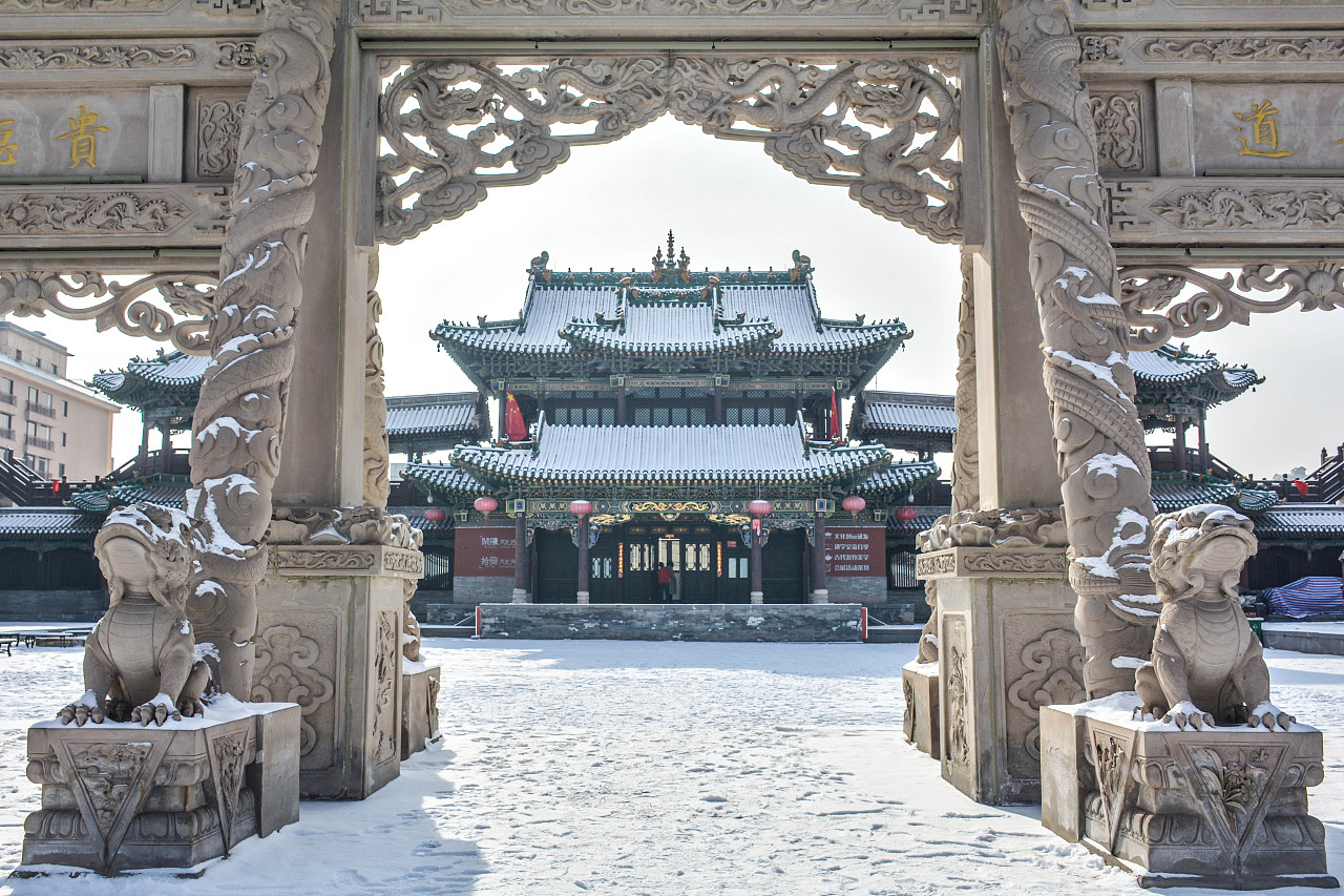 雪后的大同古建