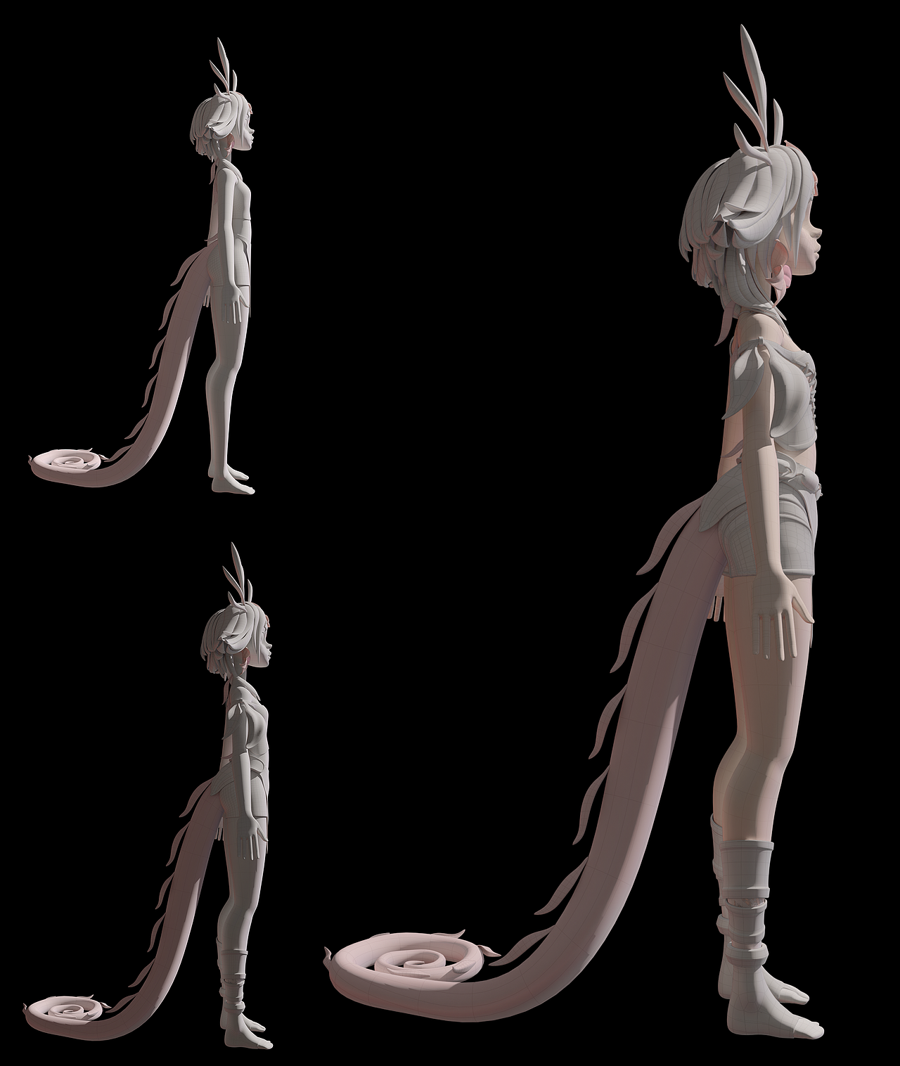 Blender练习-Neeko及写实皮肤材质与毛发尝试（图ZMjIyNDE4MTY4） - 人物/生物 - 站酷设计师Demaner原创素材 - 站酷ZCOOL