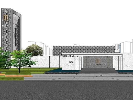 正荣天津示范区景观SU模型下载
